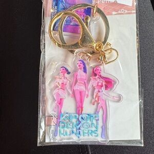 K-Pop Demon Hunters Keychain with Gold Clip